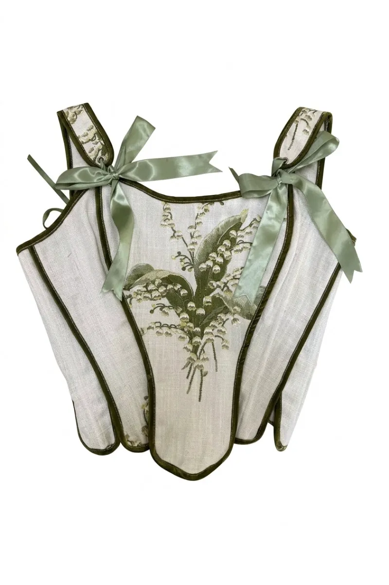 Cottagecore clothes embroidered corset