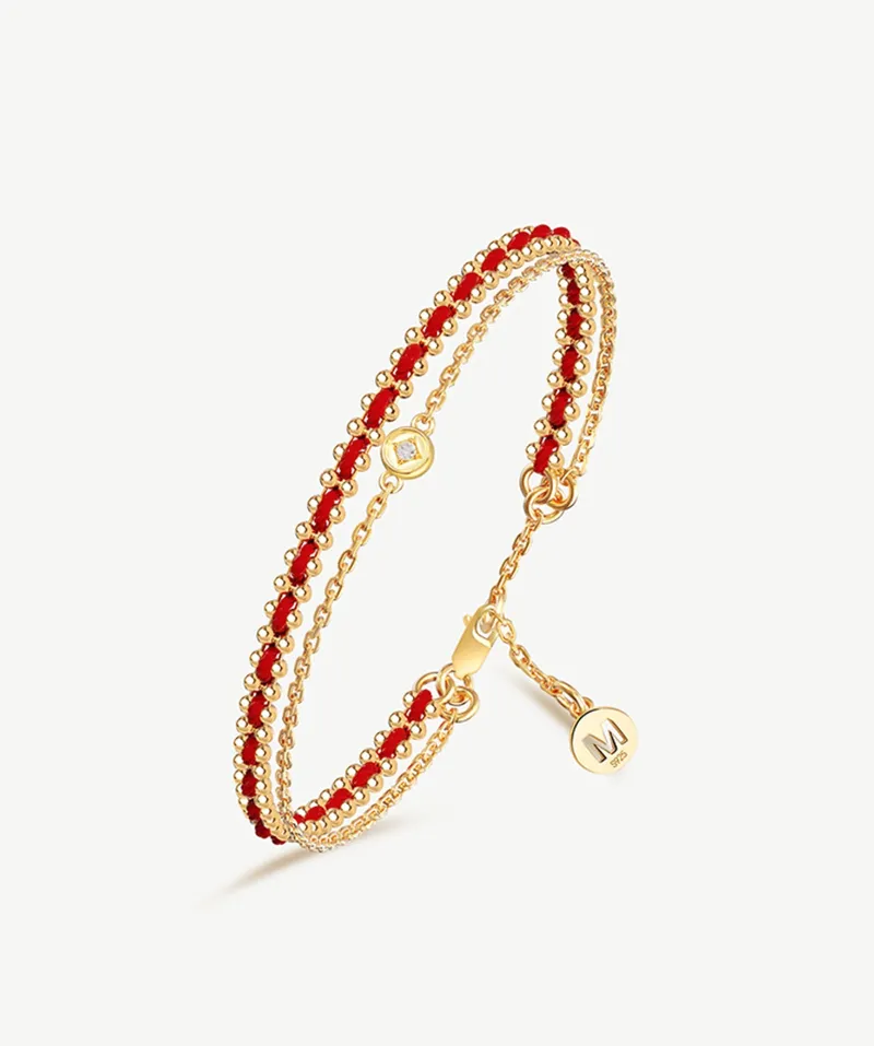 MaiaMina red and gold bracelet