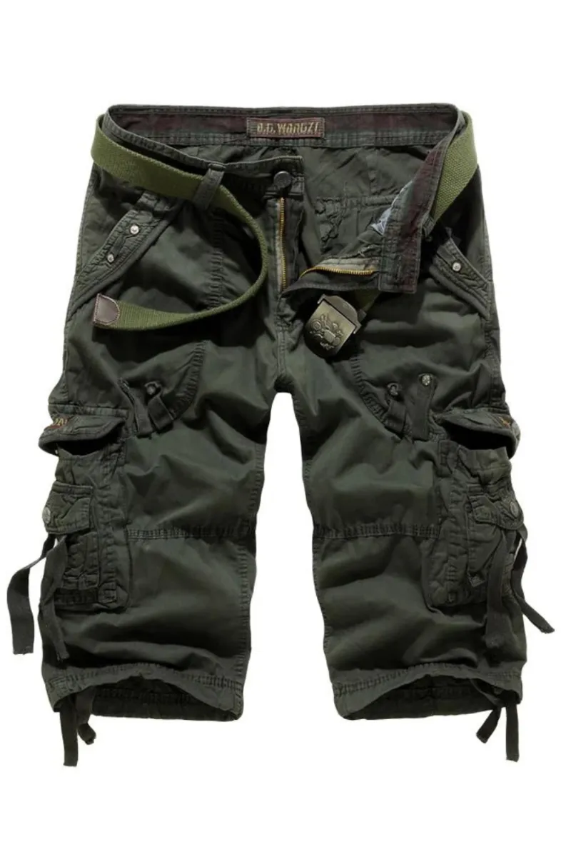 Obroi camo cargo shorts with camouflage print