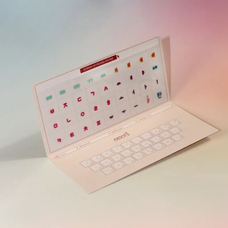 Omoni Designs Korean sticker keyboard set for Hangul keys