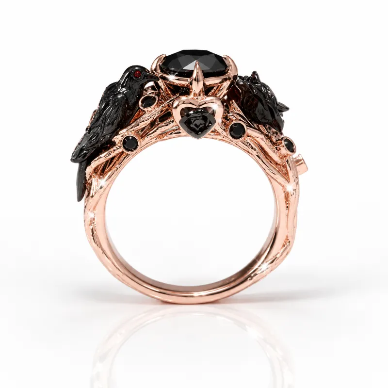 Black Diamonds New York gothic engagement ring