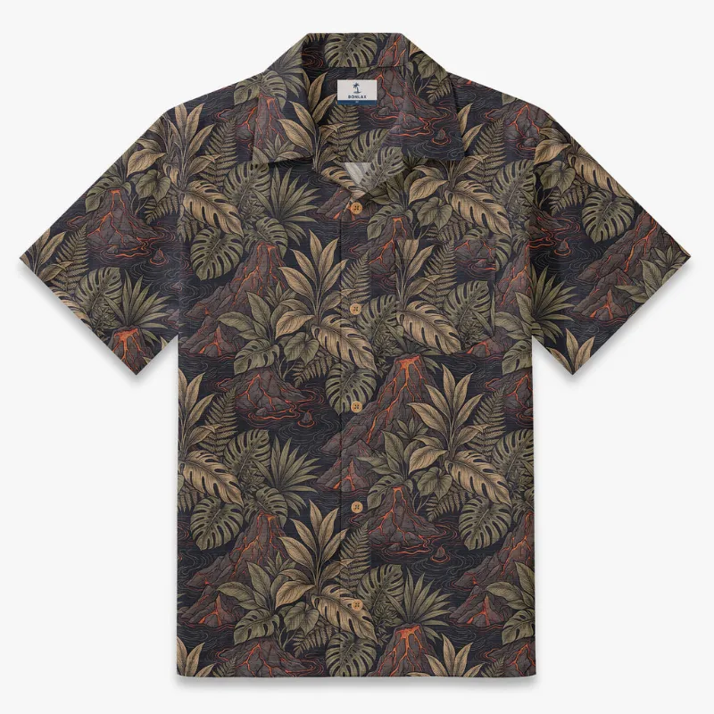 Bonlax camp shirt with short sleeves
