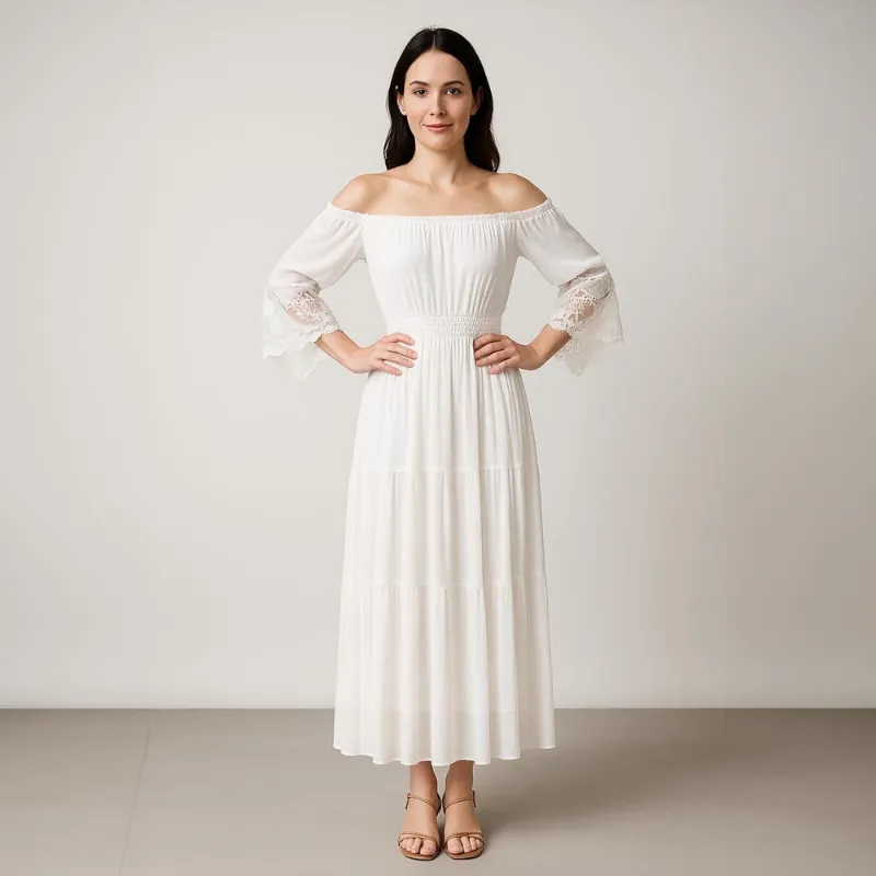 Boho Via white boho dress