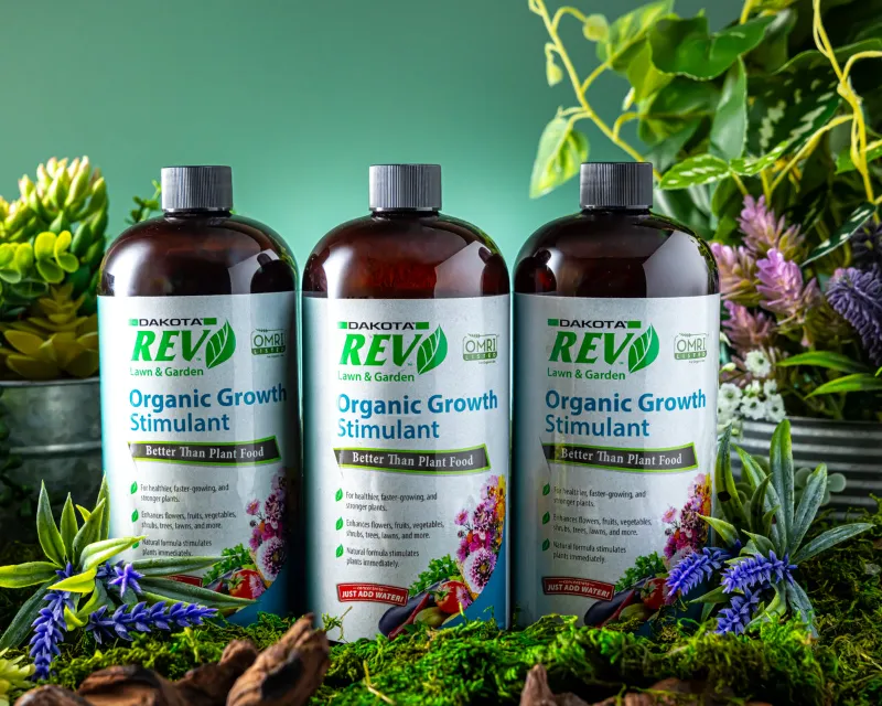 OrganicRev organic supplement for soil health and plant vitality