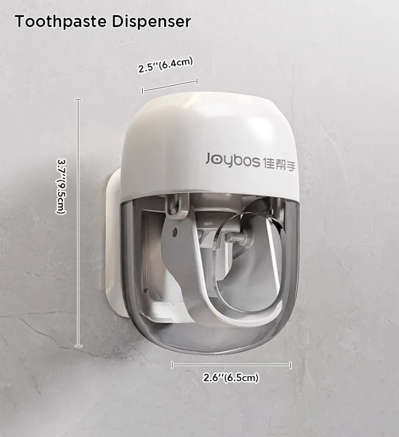 Joybos toothpaste dispenser for convenient bathroom organization