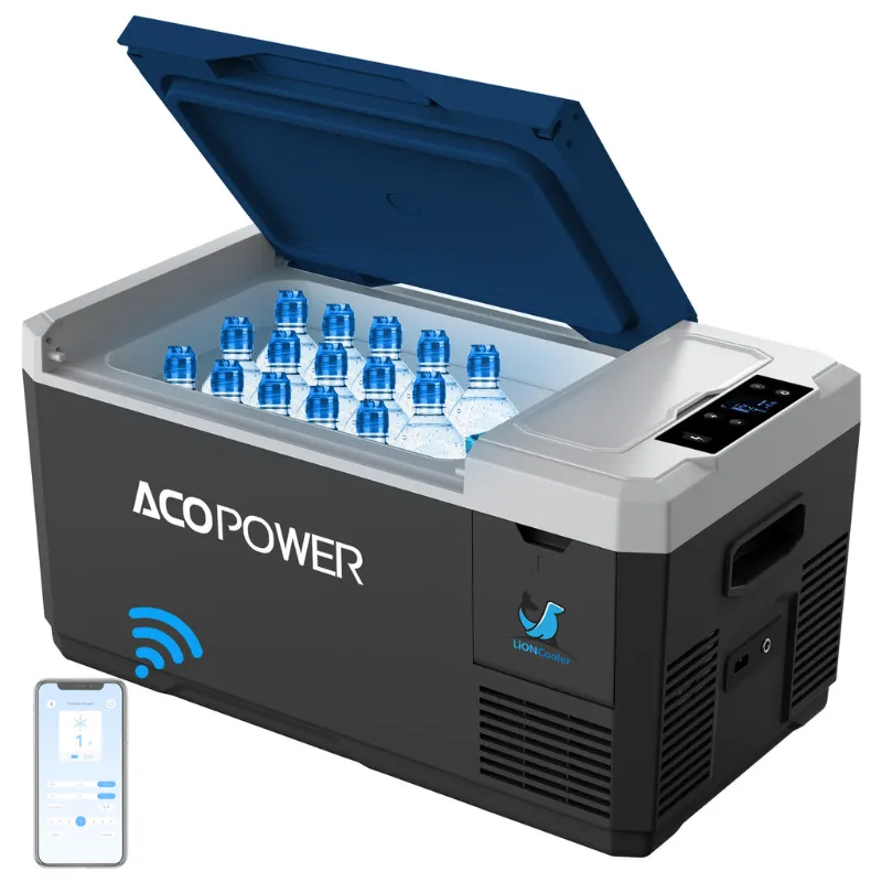 ACOPOWER car freezer for mobile food preservation