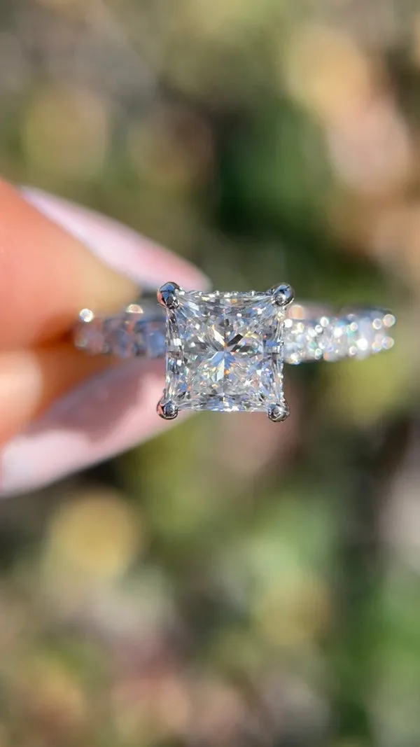 North and South Jewelry princess cut rings