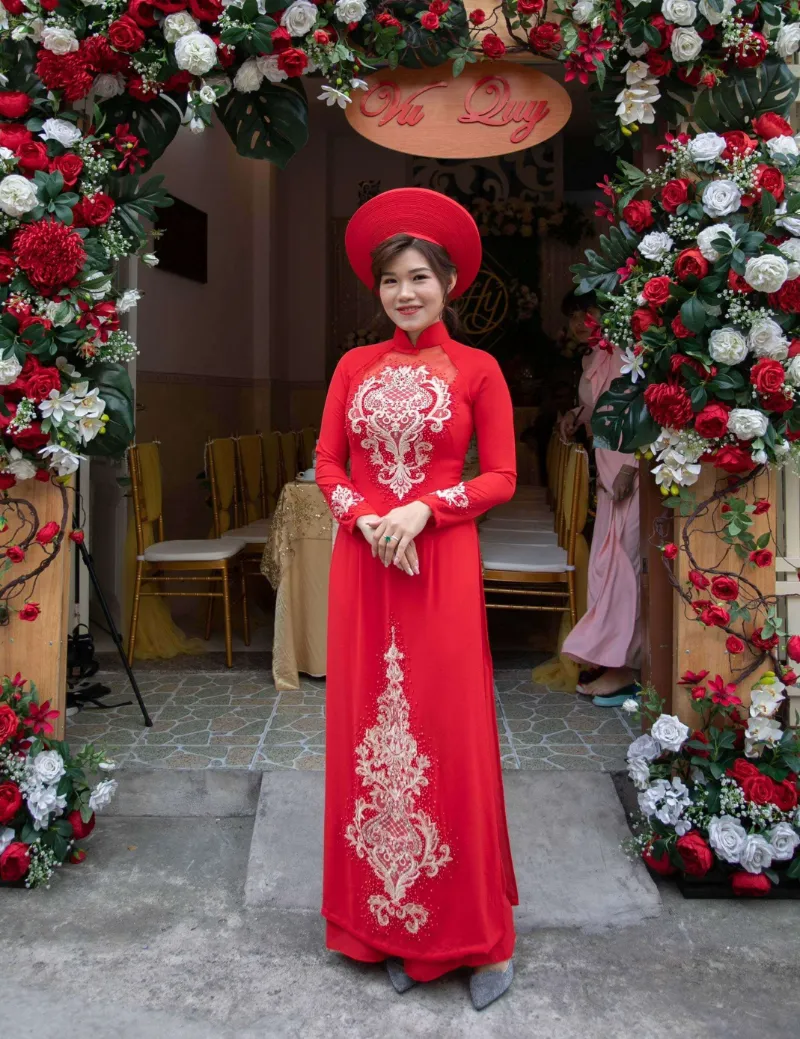 Marknvy Vietnamese wedding dress ao dai