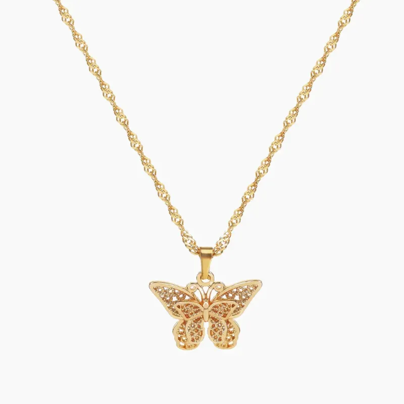 Dorado butterfly necklace