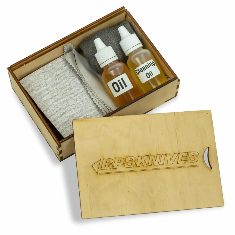 BPS Knives knife care kit with cleaning supplies