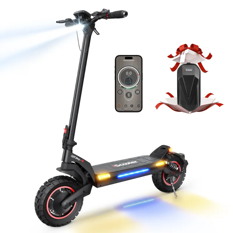 iScooter iX7 Pro electric scooter pro-grade model side view