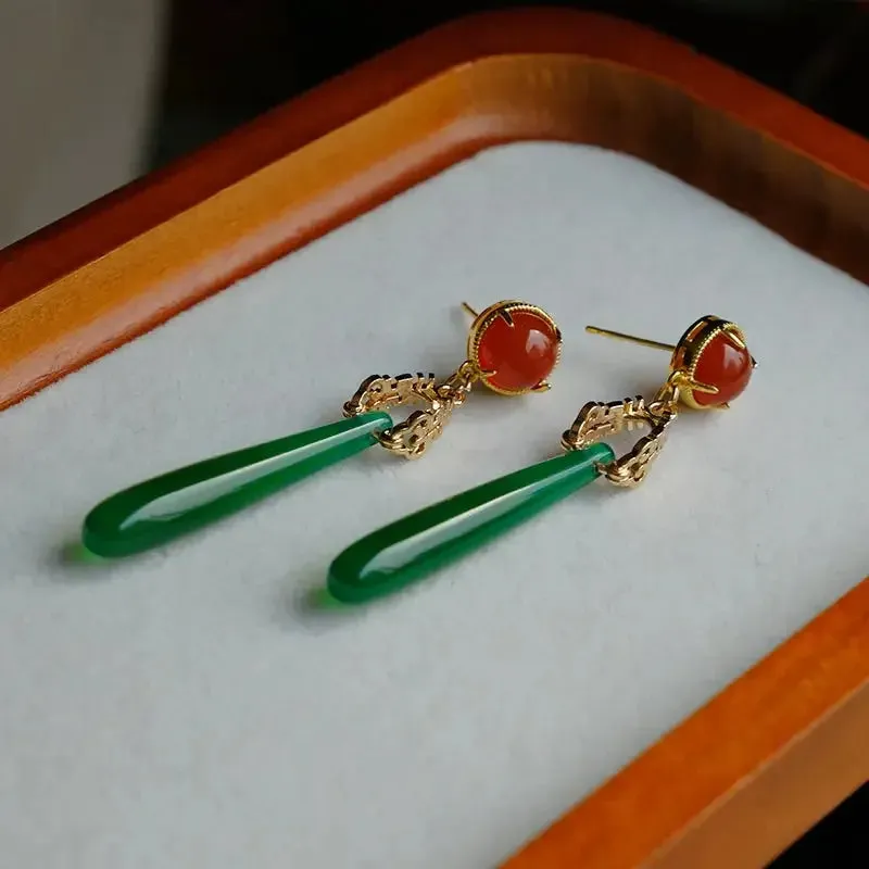 Yandan Hanfu fuji water earrings