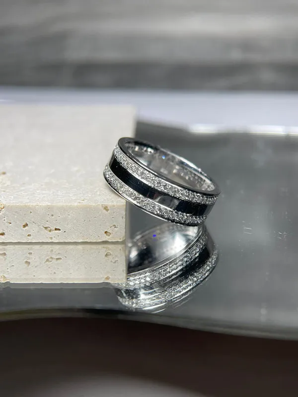 North and South Jewelry male gold wedding bands with diamonds
