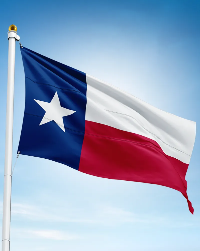 Atlantic Flagpole texas state flag