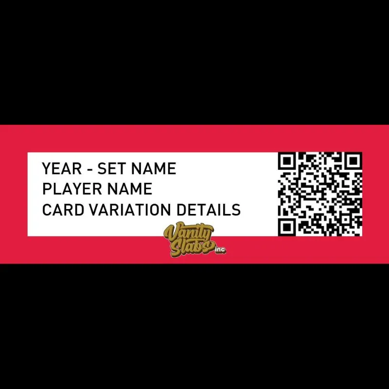 Vanity Slabs PSA label grading label used on professionally graded trading cards