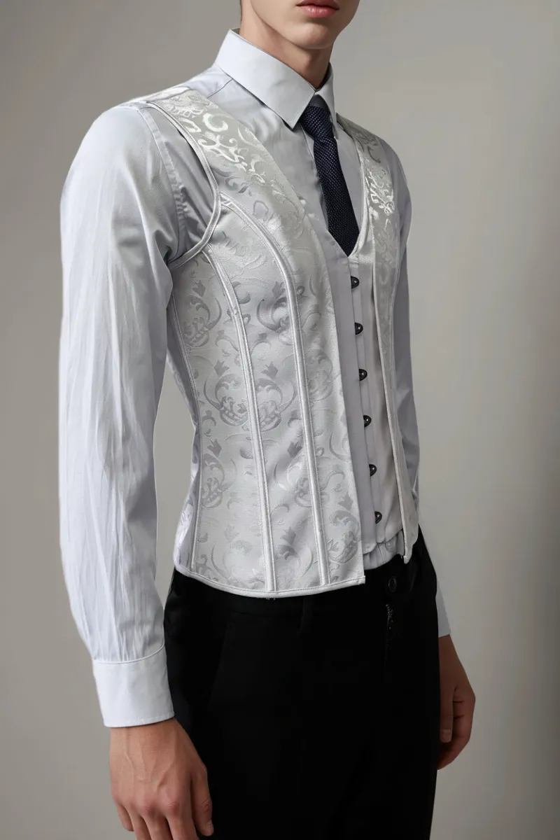 Obroi vest corset male structured vest