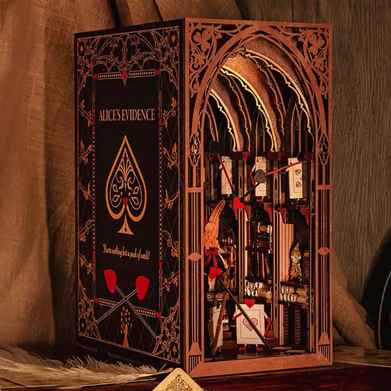 Fifijoy alice in wonderland book nook miniature display