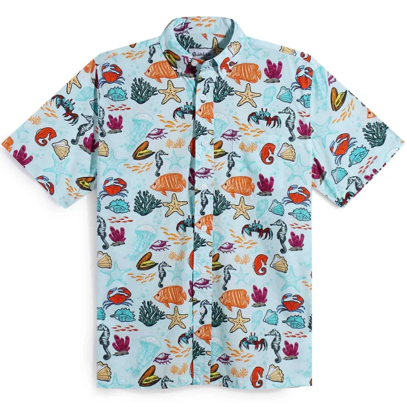 Bonlax coral shirt for guys