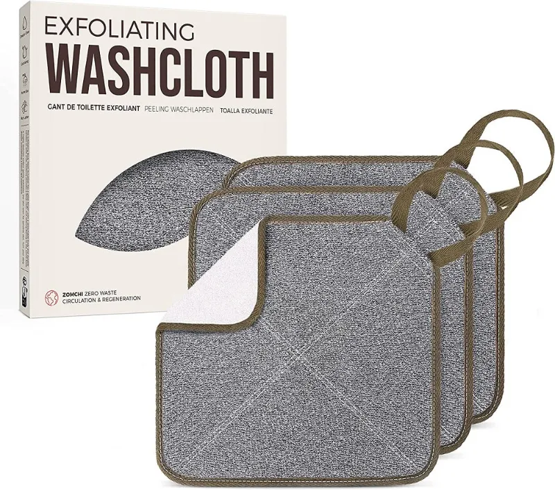 ZOMCHI exfoliating washcloth for gentle body cleansing