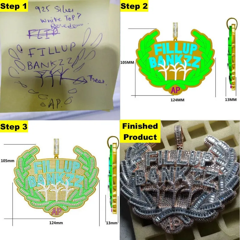 Harlembling custom pendants