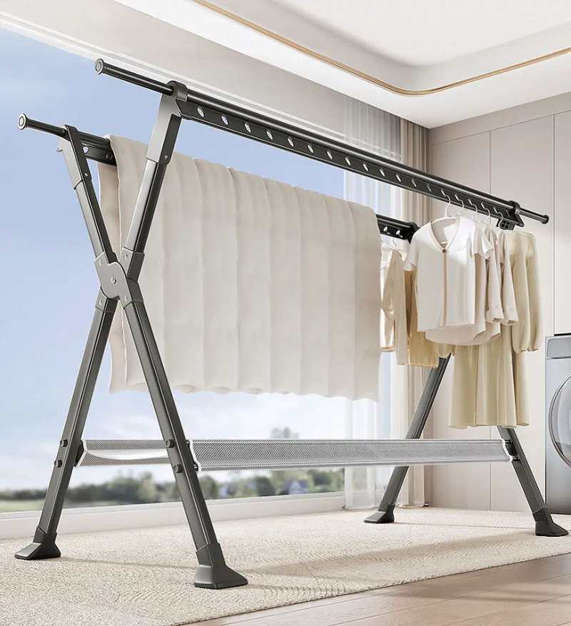 Joybos folding clothes rack for space-saving garment drying
