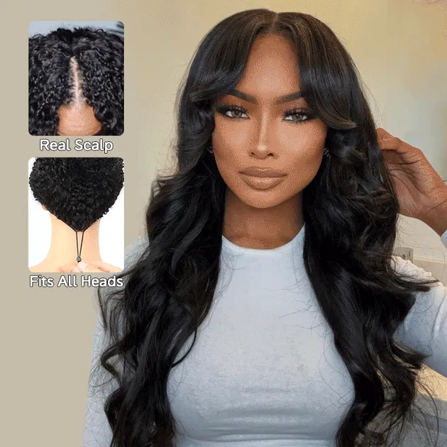 Ashimary Hair v part wig with U-shaped parting