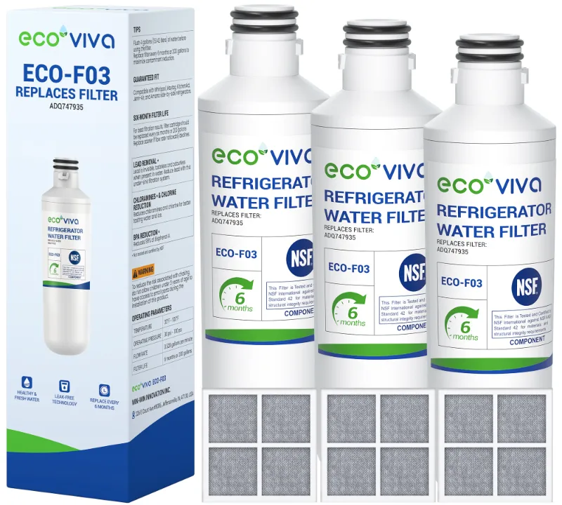Ecoviva LG refrigerator water filter LT1000P replacement cartridge