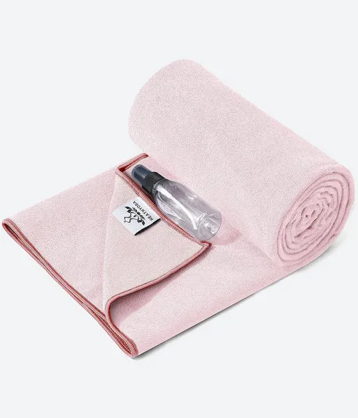 Heathyoga yoga mat towel for hot yoga practice and moisture wicking
