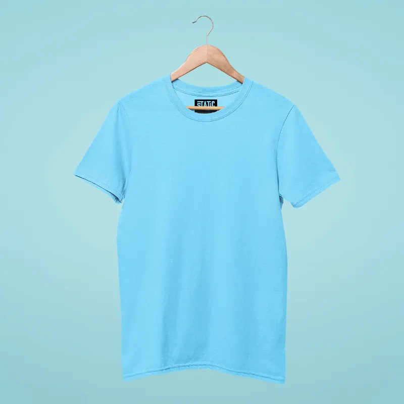 The Static Store sky blue colour t-shirt