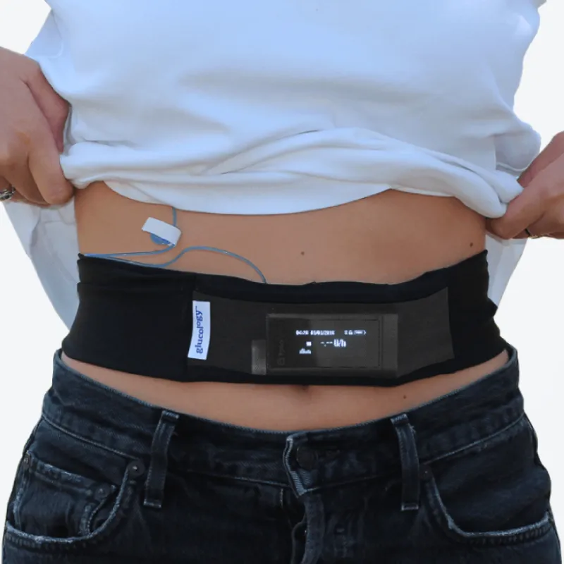 Glucology insulin pump belt for secure hands-free wear