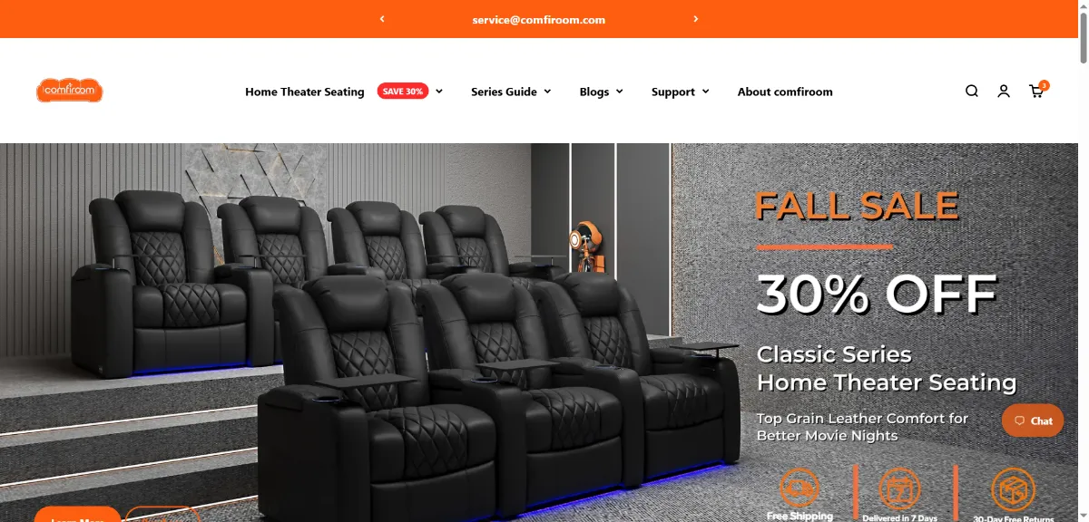 The Comfiroom home page
