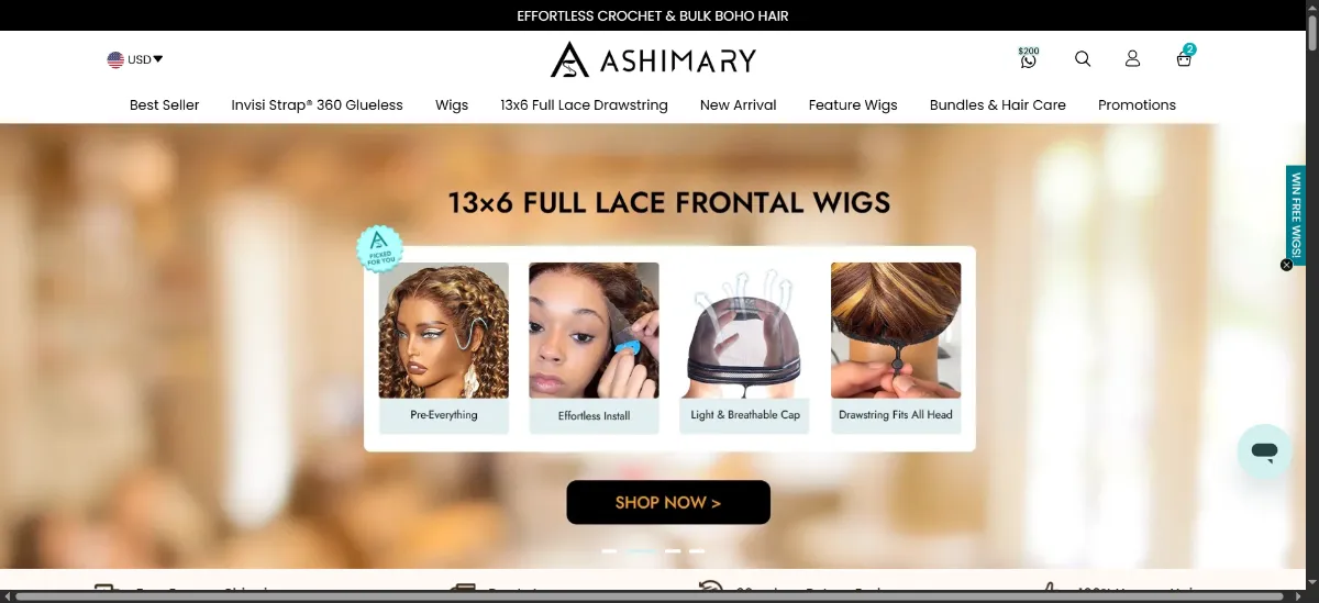 The Ashimary Hair home page
