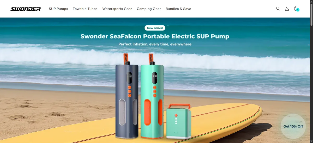 The Swonder home page