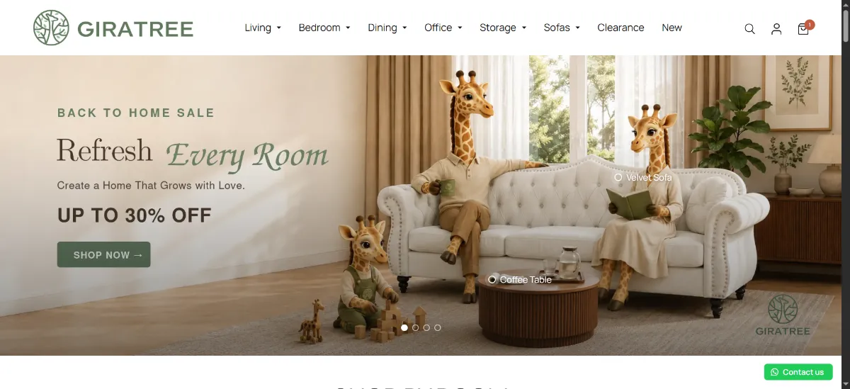 The GiraTree home page