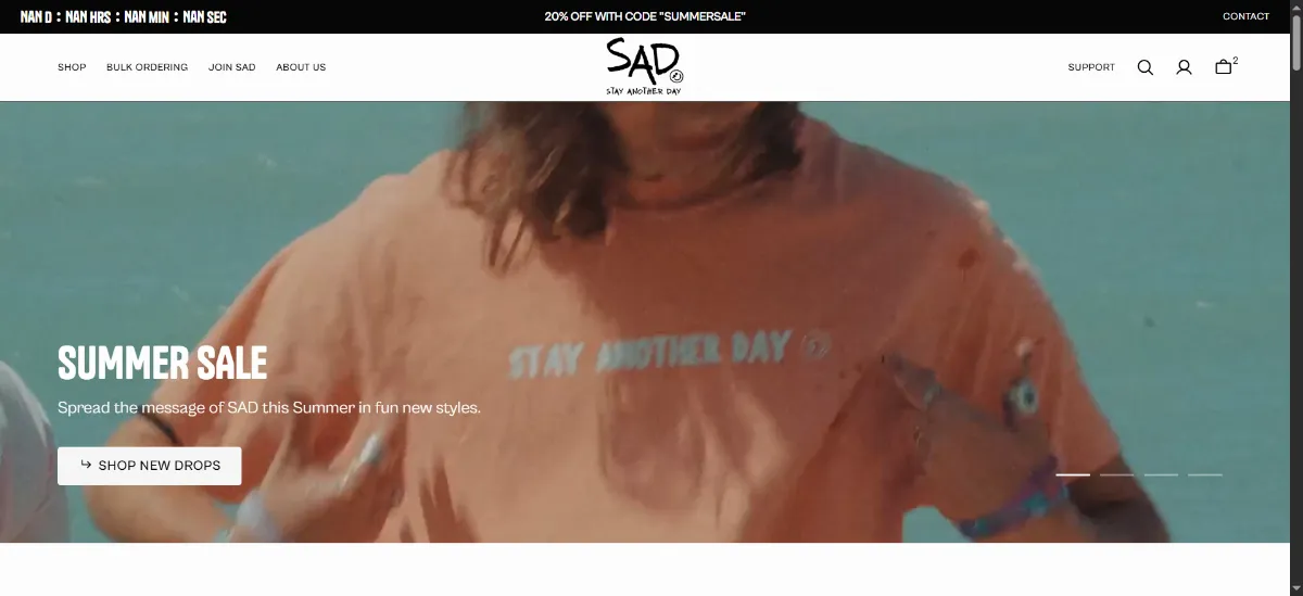 The Stay Another Day home page