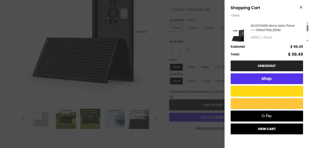 The ACOPOWER cart