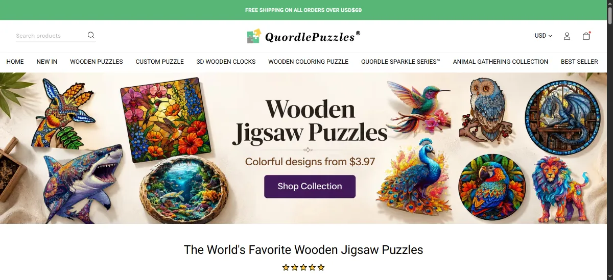 The Quordle Puzzles home page