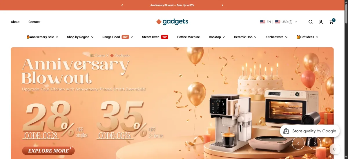 The Ciarra Gadgets home page