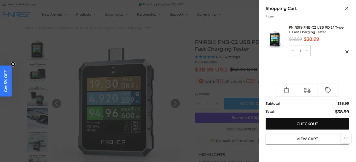 The FNIRSI cart
