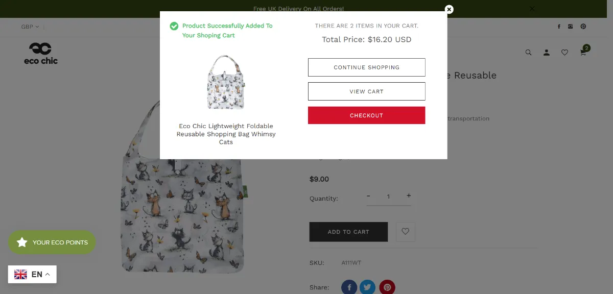 The Eco Chic cart