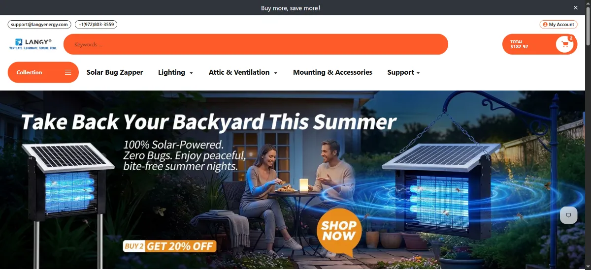 The Langy Energy home page