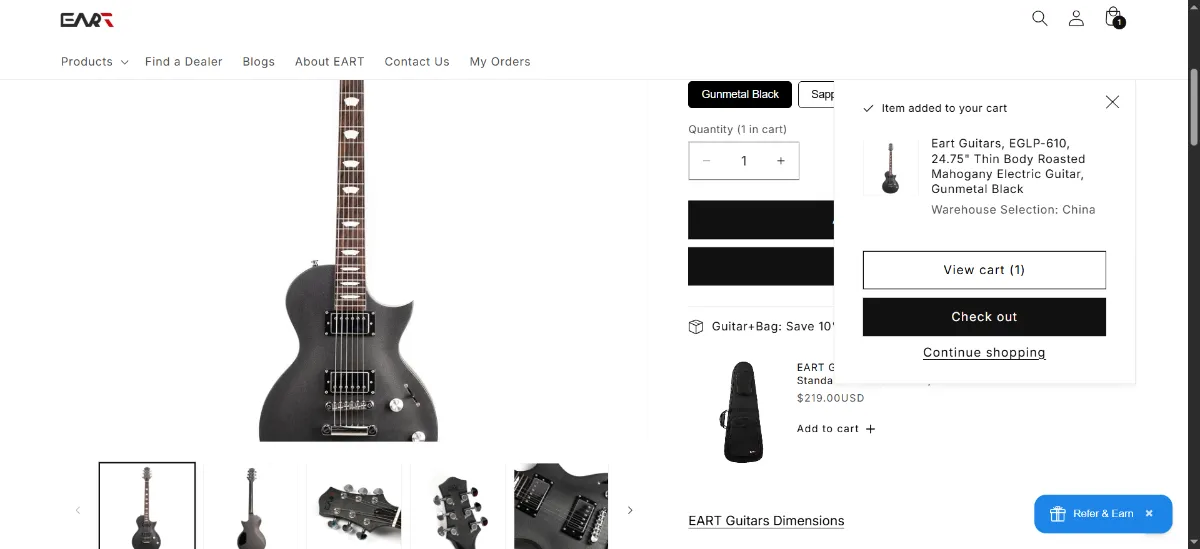 The EART GUITAR cart