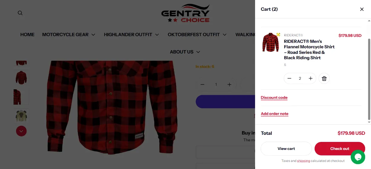The Gentry Choice USA cart
