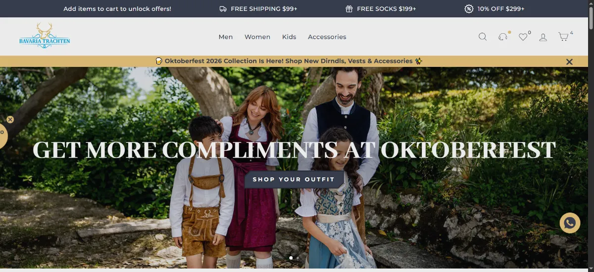 The Bavaria Trachten home page