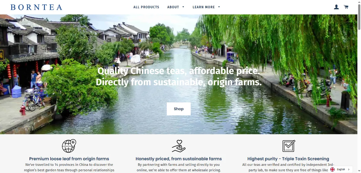 The BornTea home page