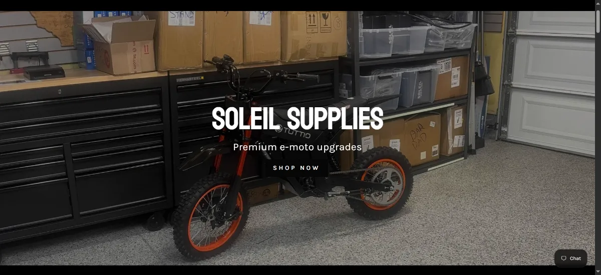 The Soleil Supplies home page