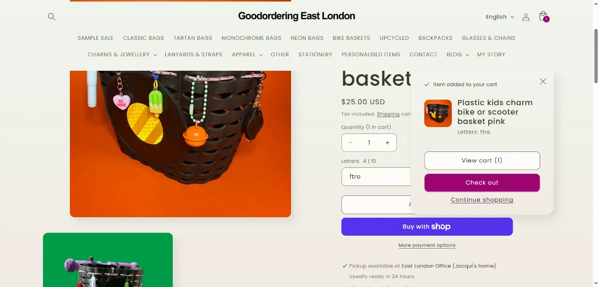 The Goodordering cart