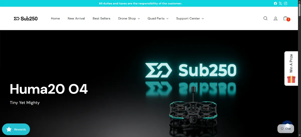 The Sub250 home page