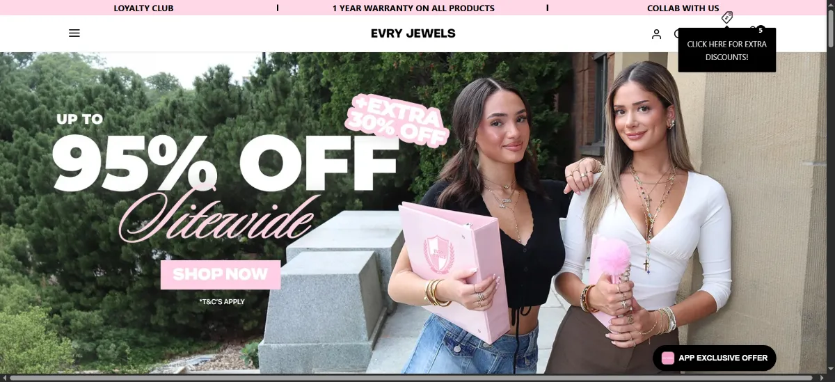The Evry Jewels home page