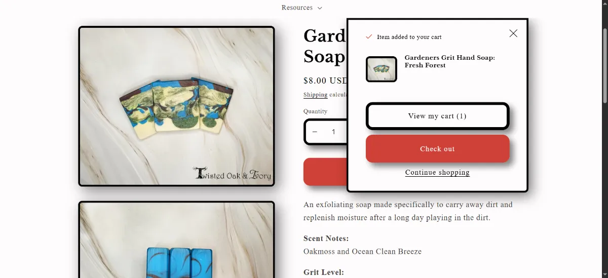 The Vintage Seed Co cart
